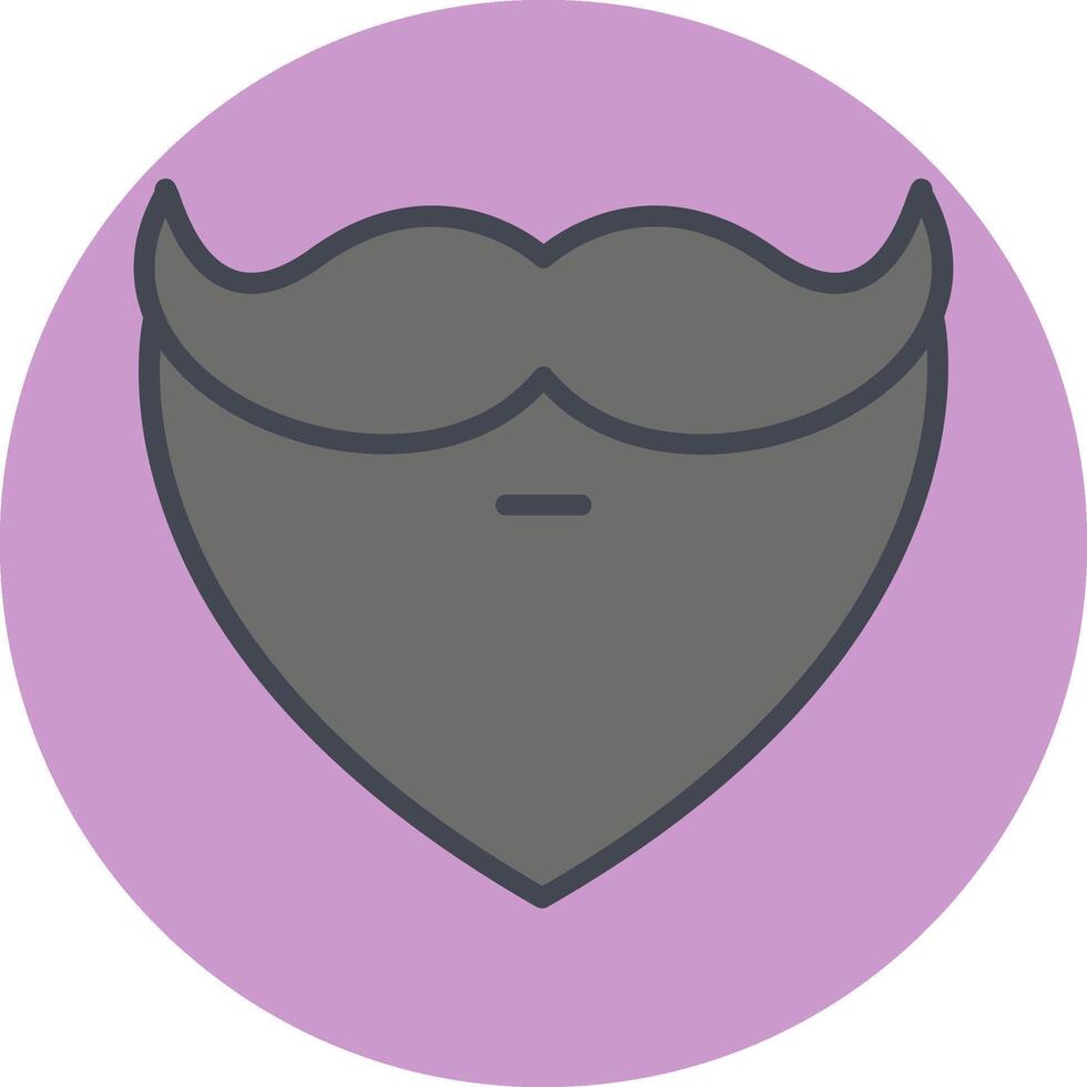 baard en snor ik vector icoon