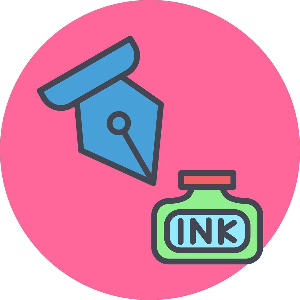 inkt en pen vector icoon