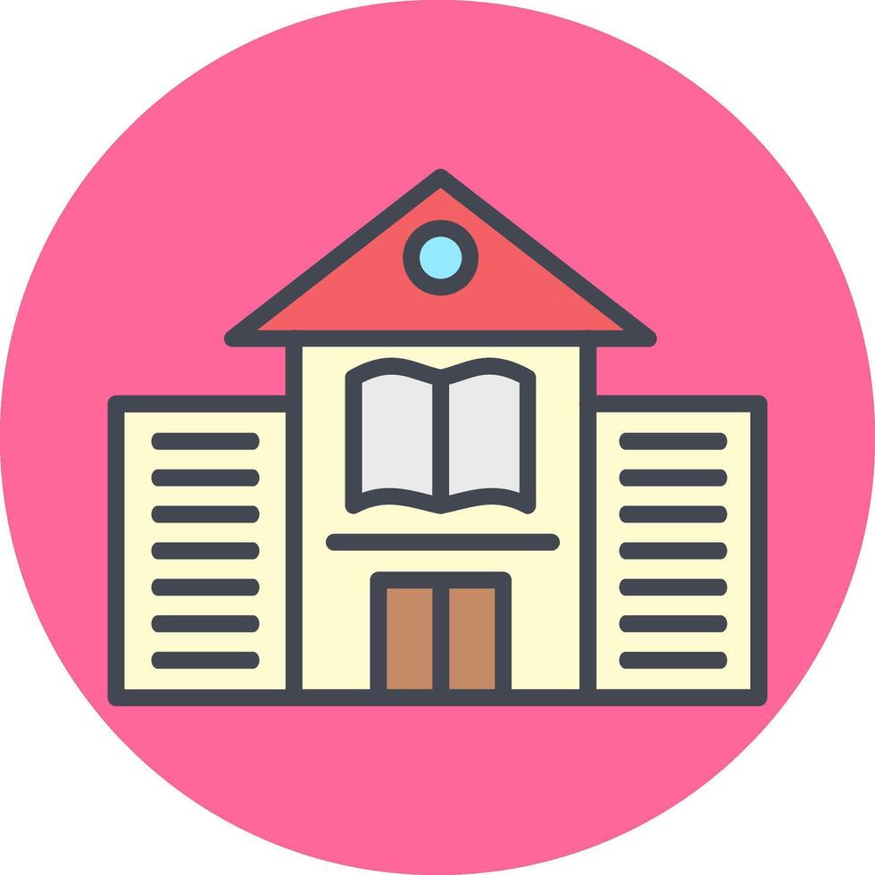 bibliotheek gebouw vector icoon