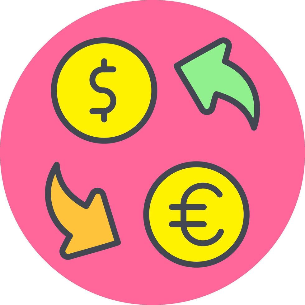 valuta wisselen vector pictogram