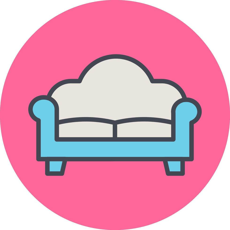 dubbele sofa vector icoon