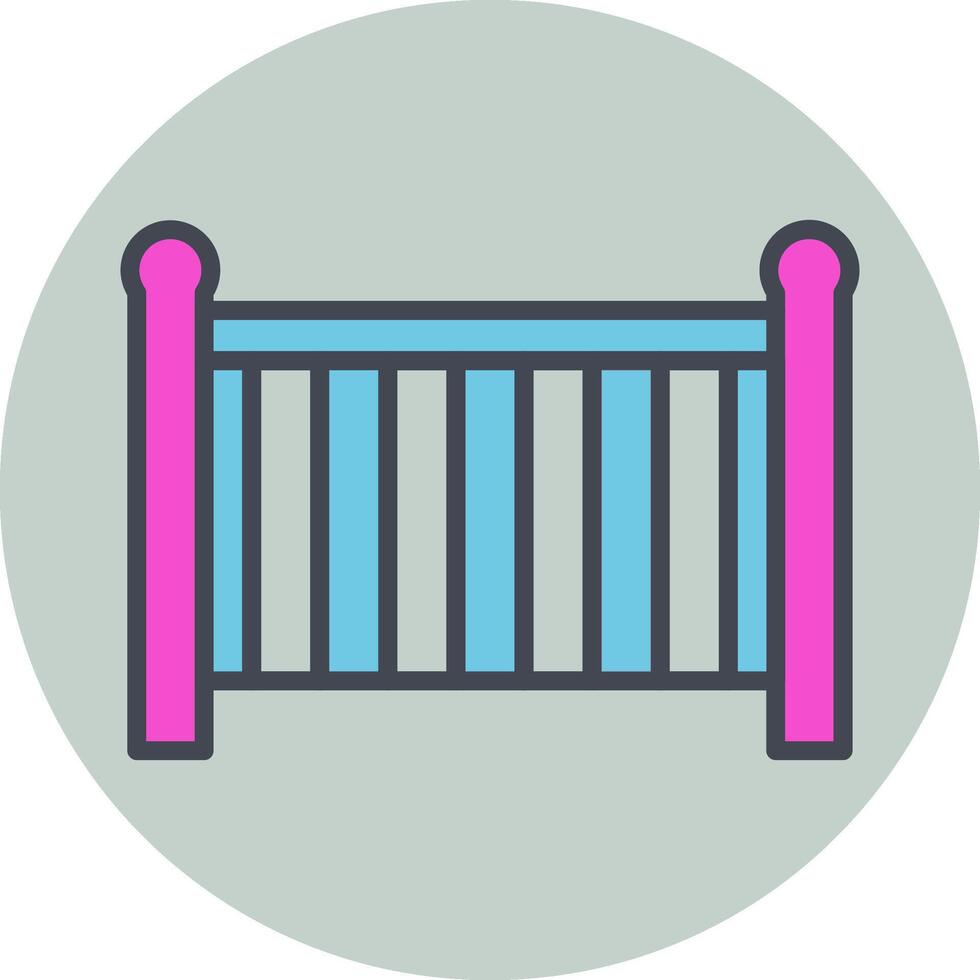 baby kinderbed vector icoon