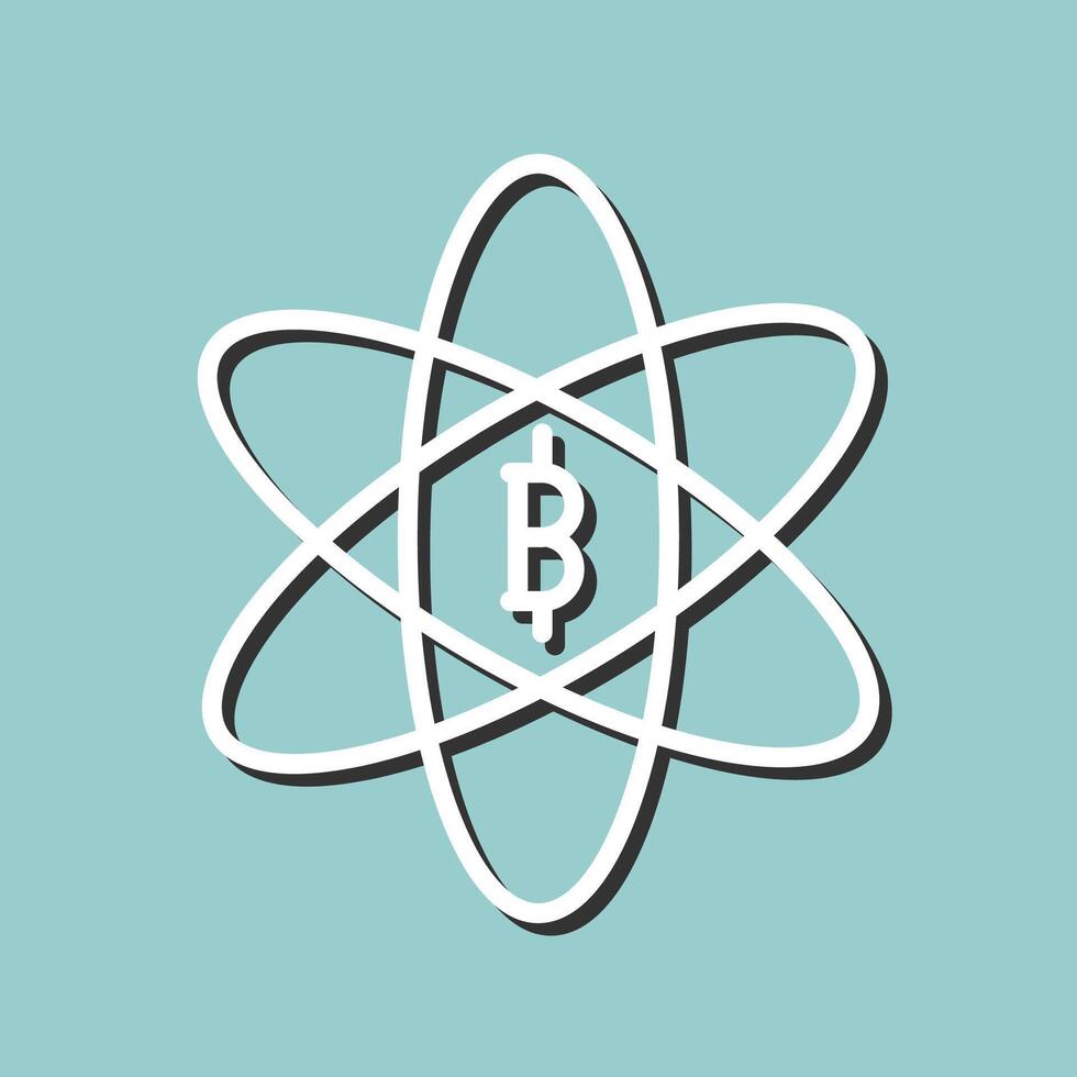 bitcoin wetenschap vector icoon
