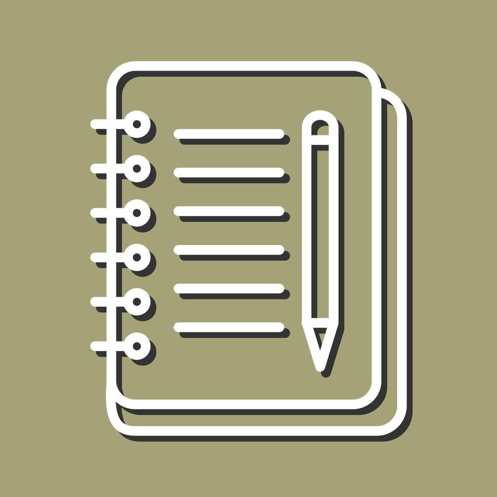 notitieboekje en pen vector icoon