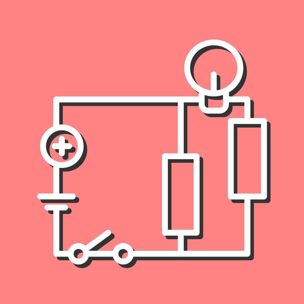 elektrisch stroomkring vector icoon