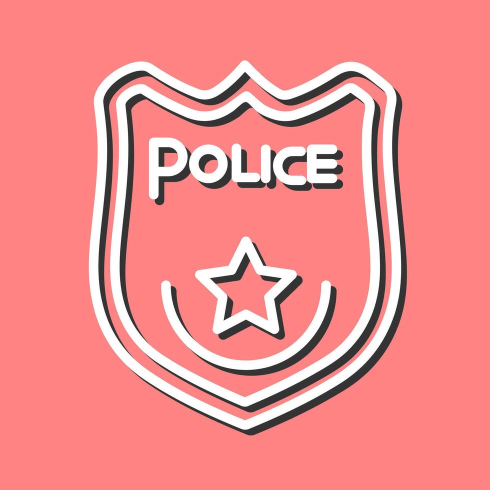 Politie insigne ik vector icoon