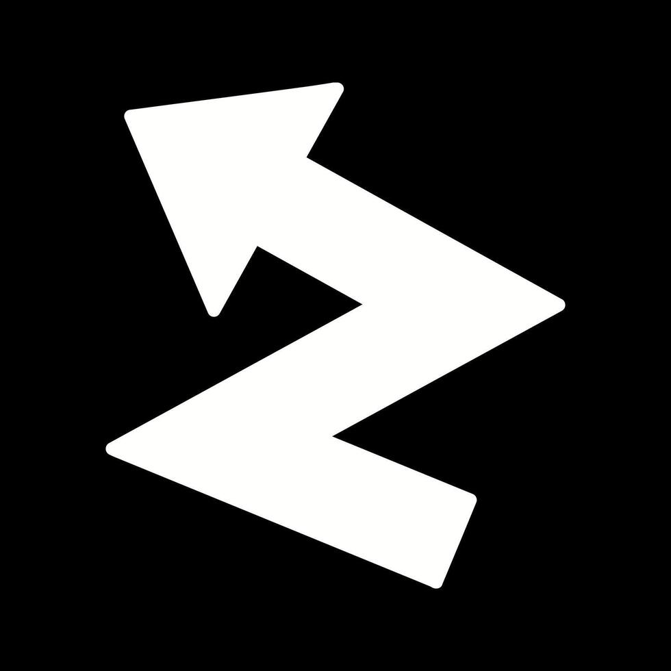 zigzag pijl vector icoon