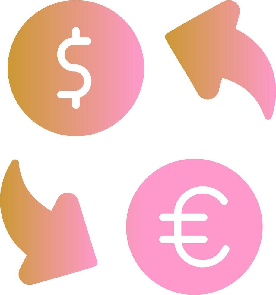 valuta wisselen vector pictogram