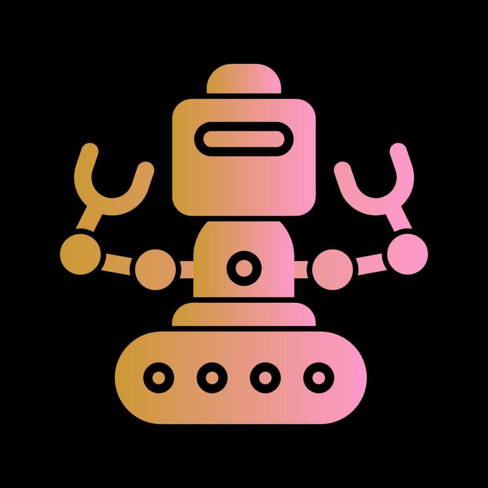 industrieel robot ik vector icoon