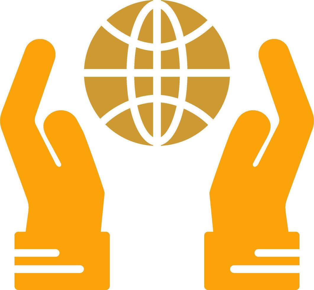 wereldbol hand- vector icoon