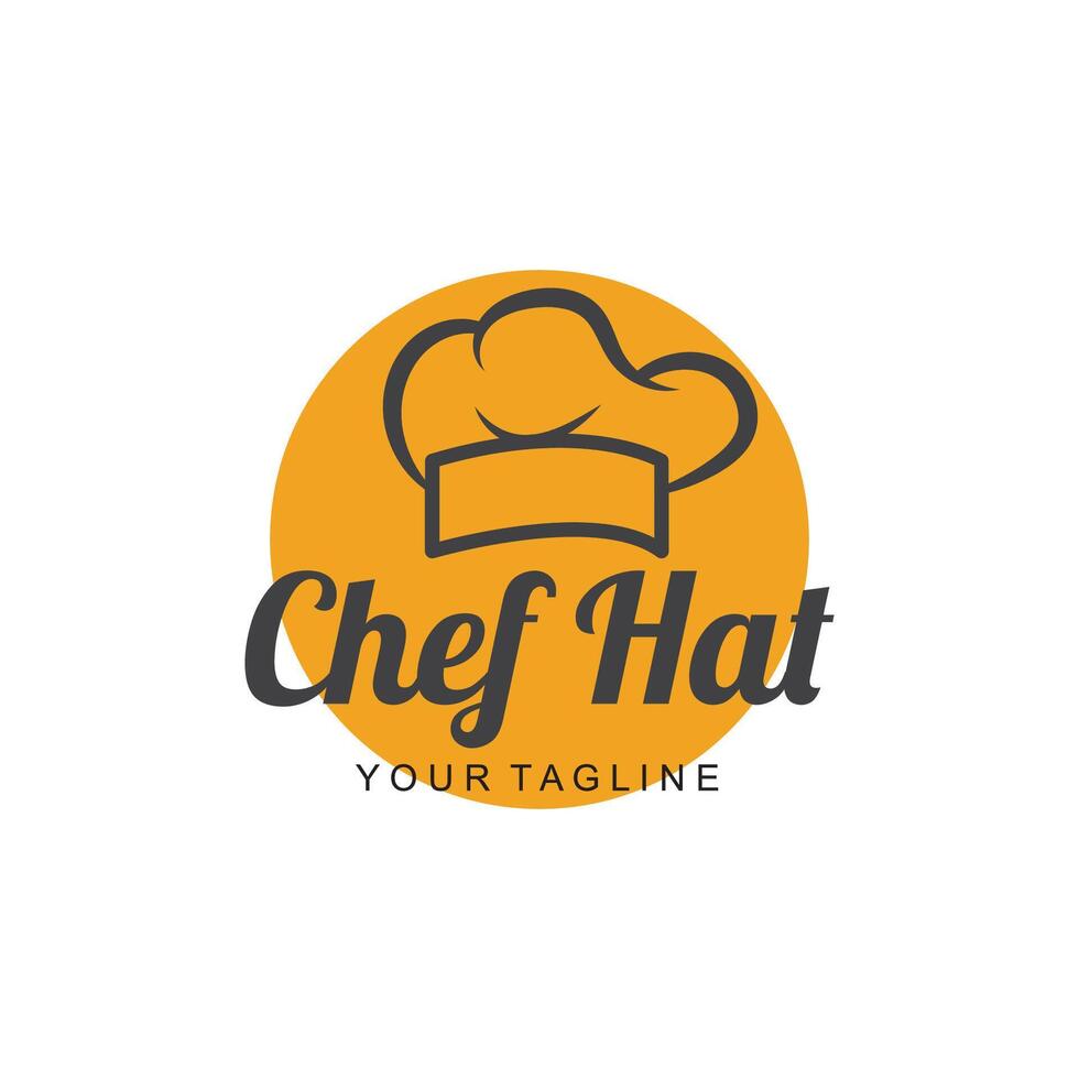 chef logo chef hoed Koken en catering logo vector ontwerp