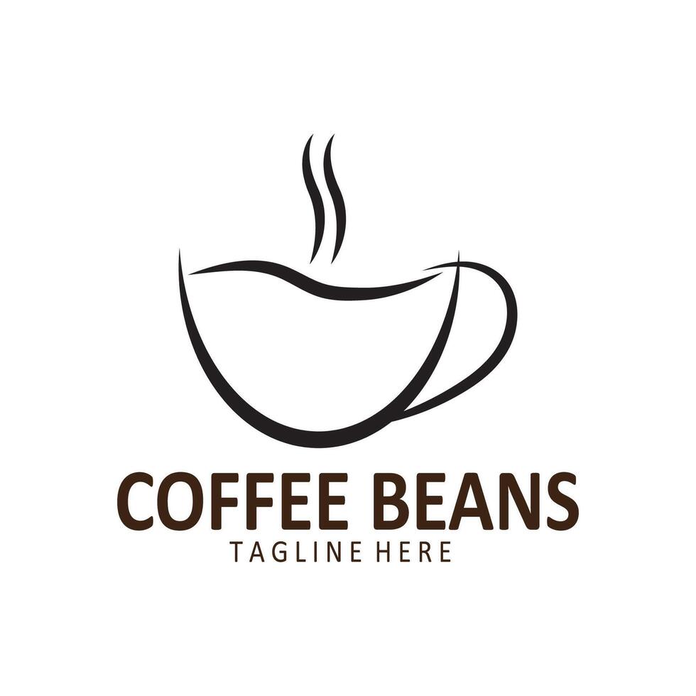 koffie koffie bonen koffie winkel fruit zaden drinken ontwerp vector