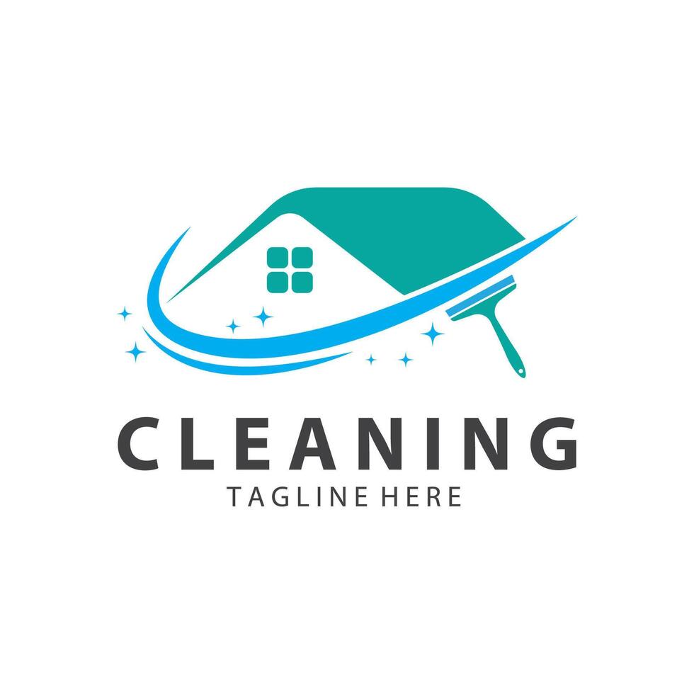 schoonmaak logo schoonmaak huis logo schoonmaak venster logo vector ontwerp