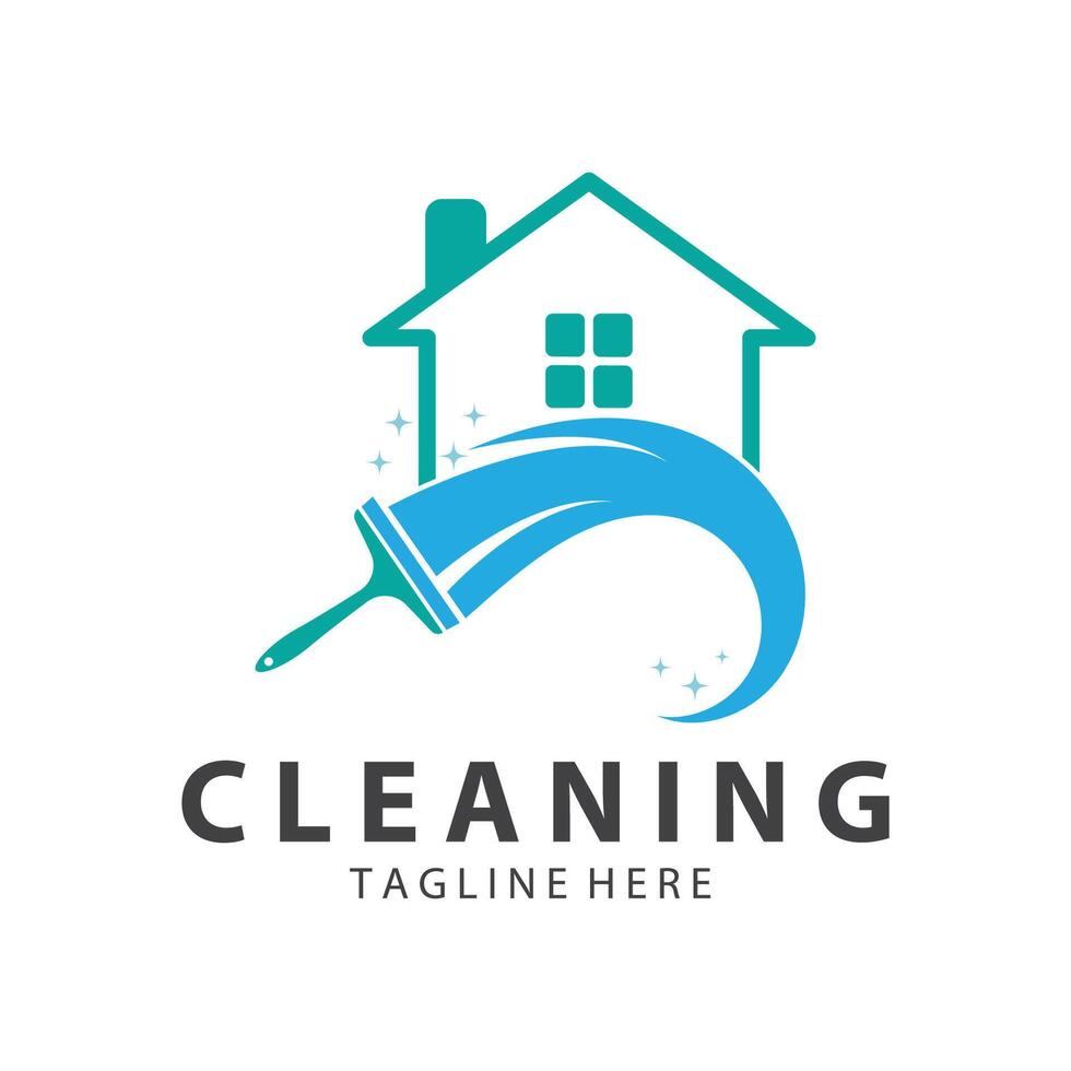 schoonmaak logo schoonmaak huis logo schoonmaak venster logo vector ontwerp