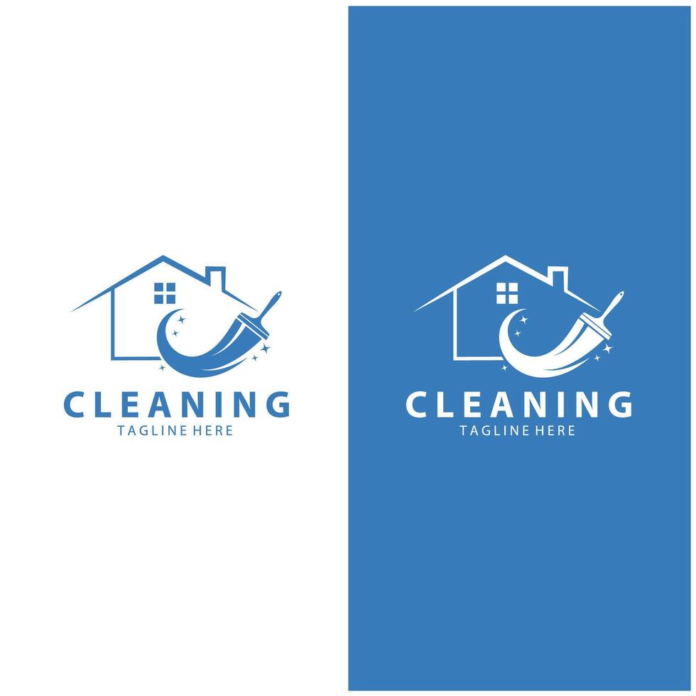 schoonmaak logo schoonmaak huis logo schoonmaak venster logo vector ontwerp