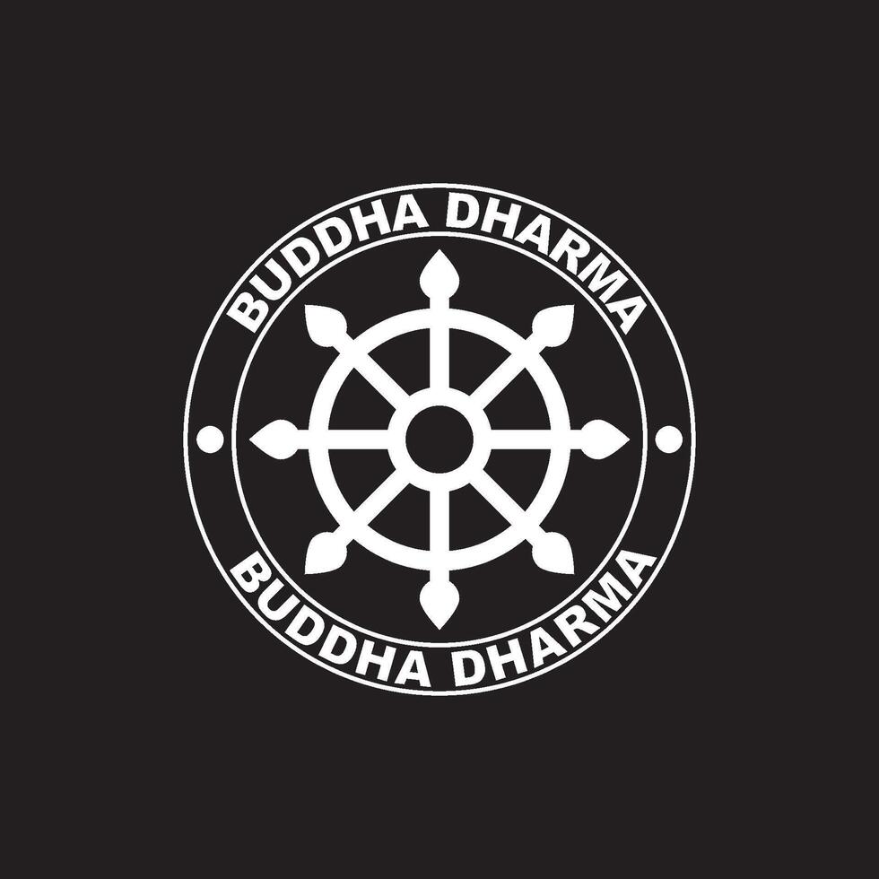 Boeddha dharma wiel icoon vector