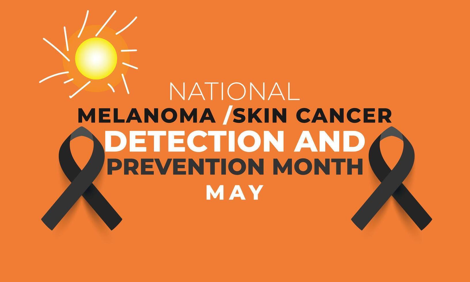 nationaal melanoom en huid kanker detectie en het voorkomen maand. achtergrond, banier, kaart, poster, sjabloon. vector illustratie.