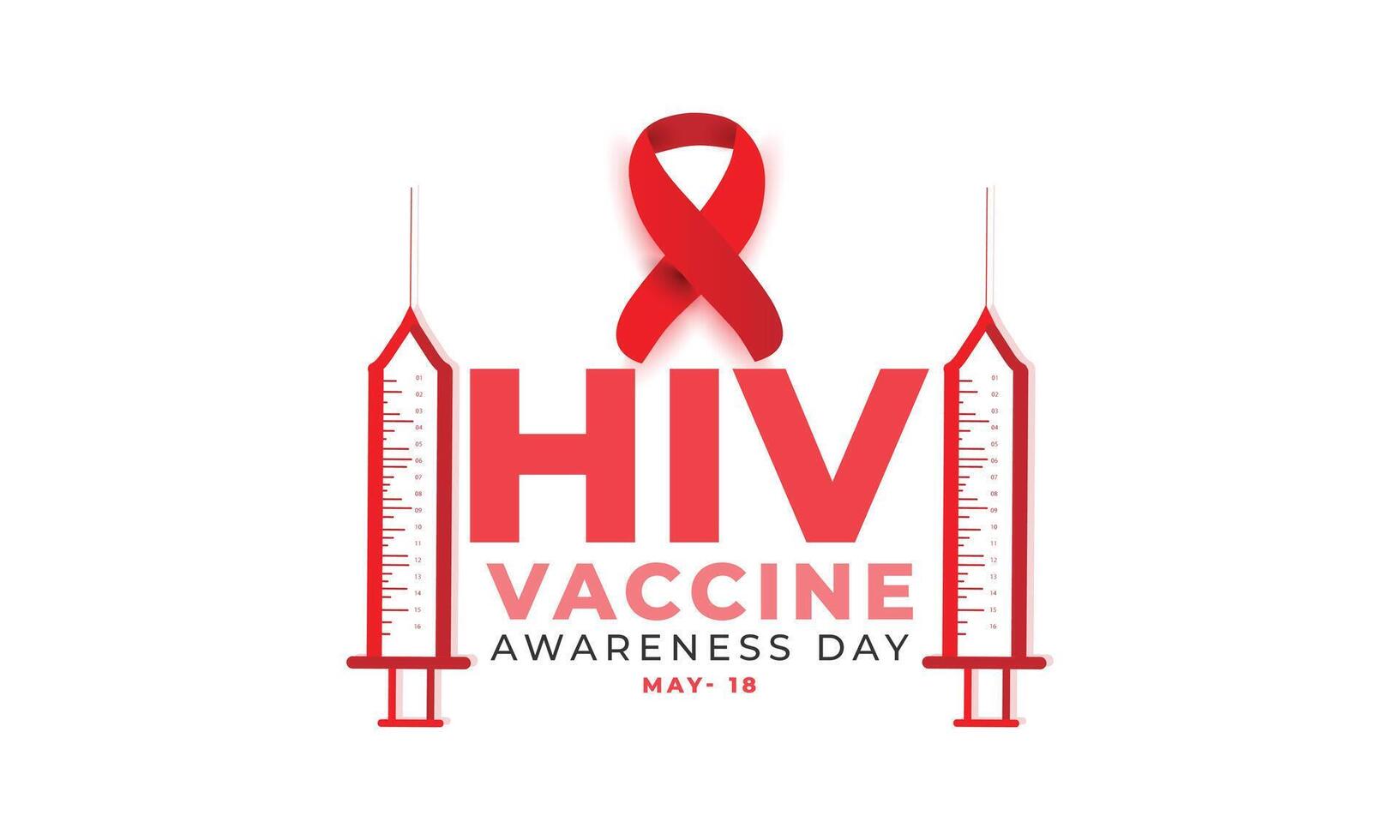 hiv vaccin bewustzijn dag. achtergrond, banier, kaart, poster, sjabloon. vector illustratie.