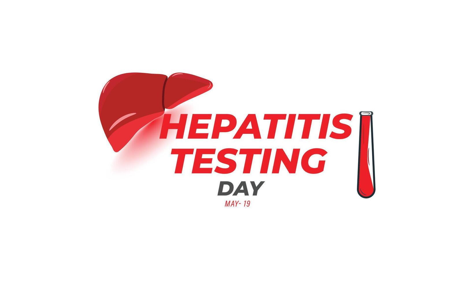 hepatitis testen dag. achtergrond, banier, kaart, poster, sjabloon. vector illustratie.