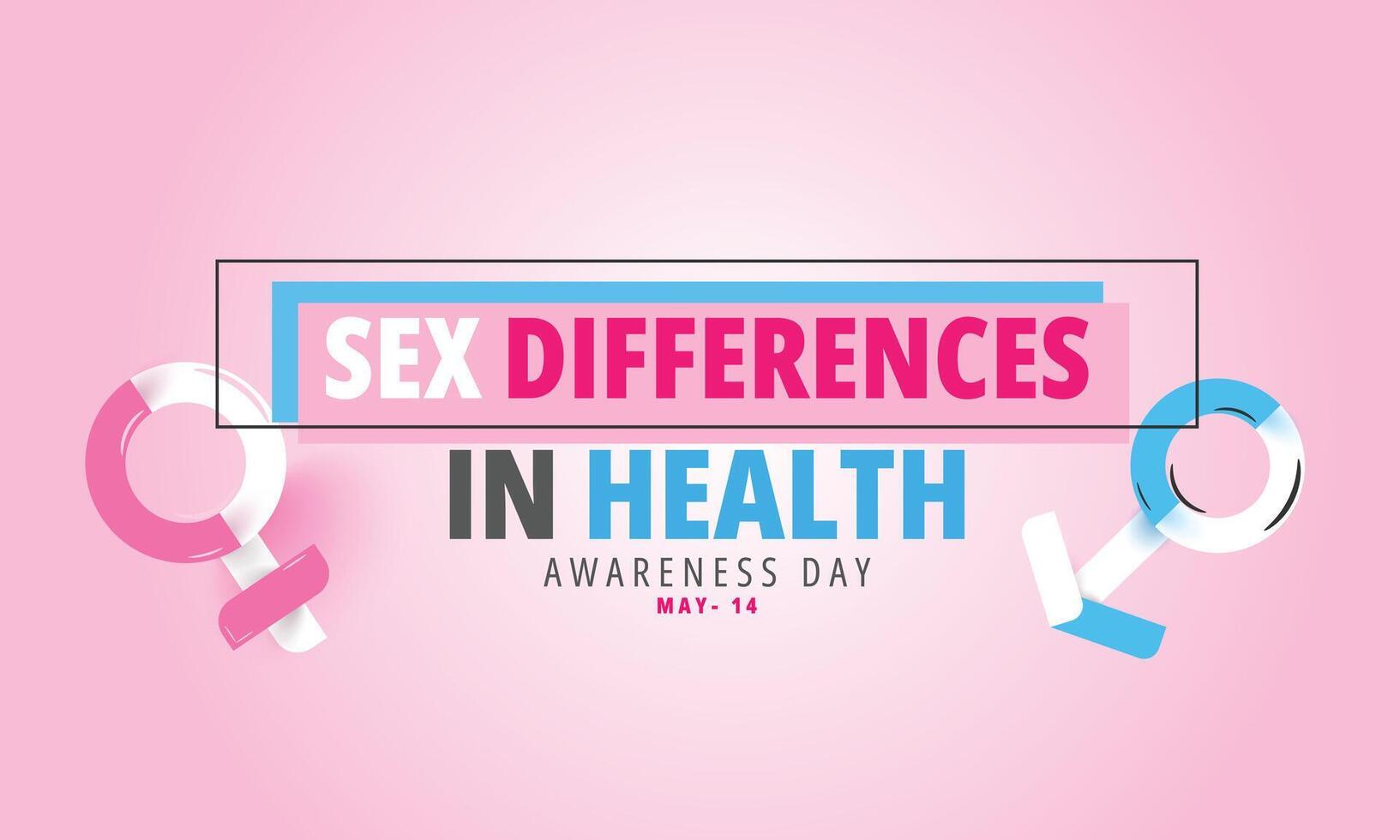 seks verschillen in Gezondheid bewustzijn dag. achtergrond, banier, kaart, poster, sjabloon. vector illustratie.