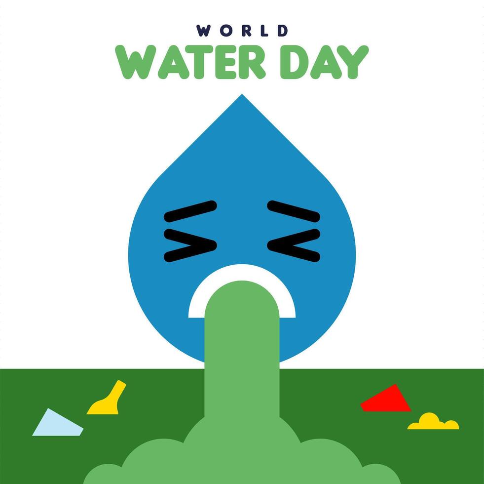 wereld water dag achtergrond illustratie vector