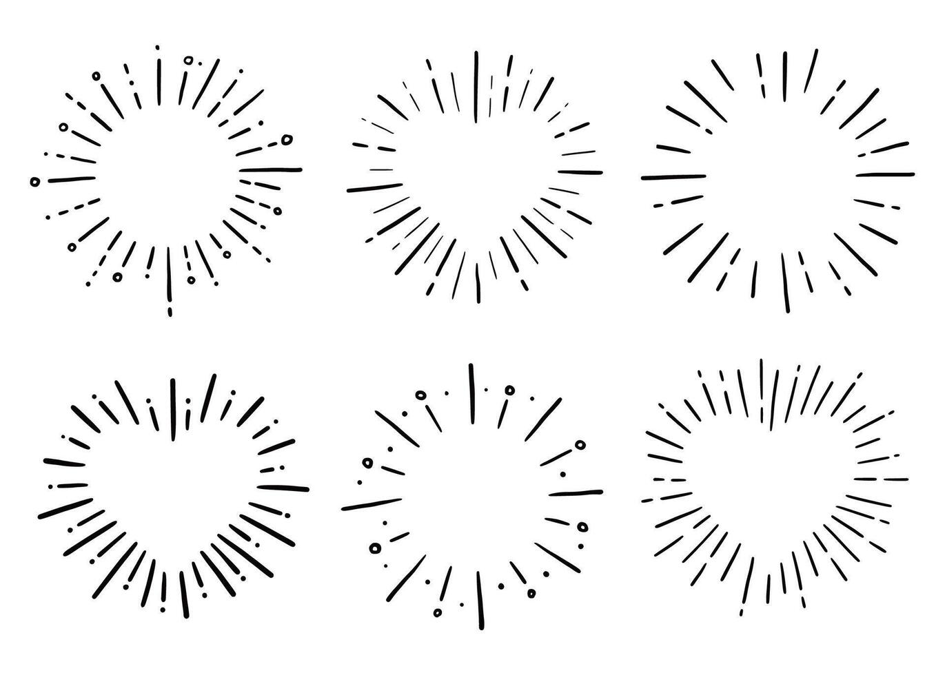 hart vorm uitbarsting. hand- getrokken schetsen vector