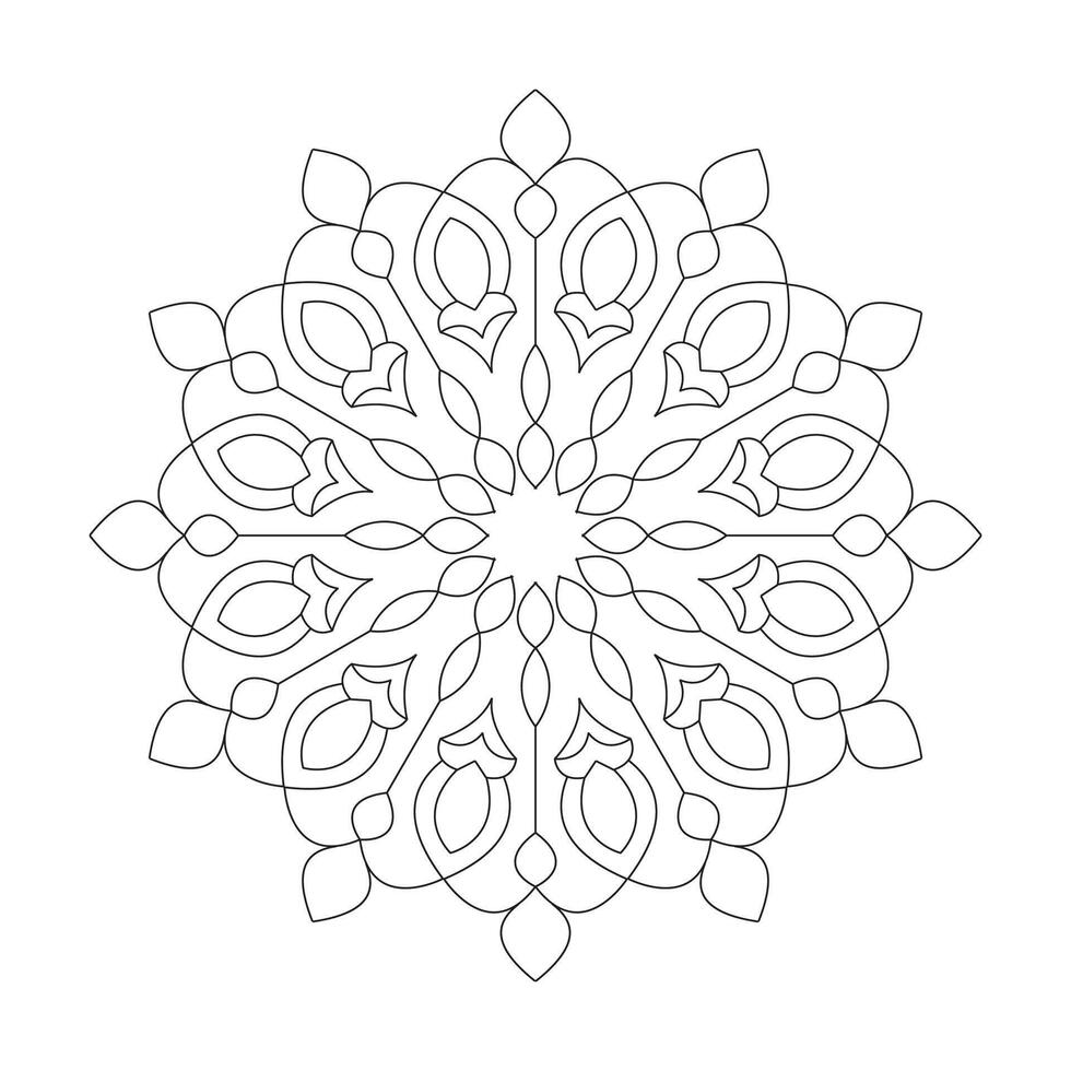 bloem ontwerp makkelijk mandala kleur boek bladzijde vector het dossier