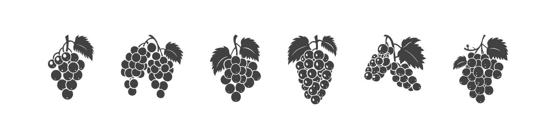 druiven icoon set. vector illustratie ontwerp.