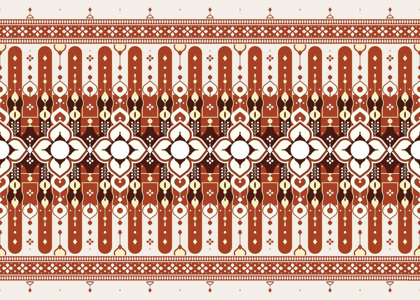 meetkundig en bloem etnisch kleding stof naadloos patroon voor kleding tapijt behang achtergrond omhulsel enz. vector