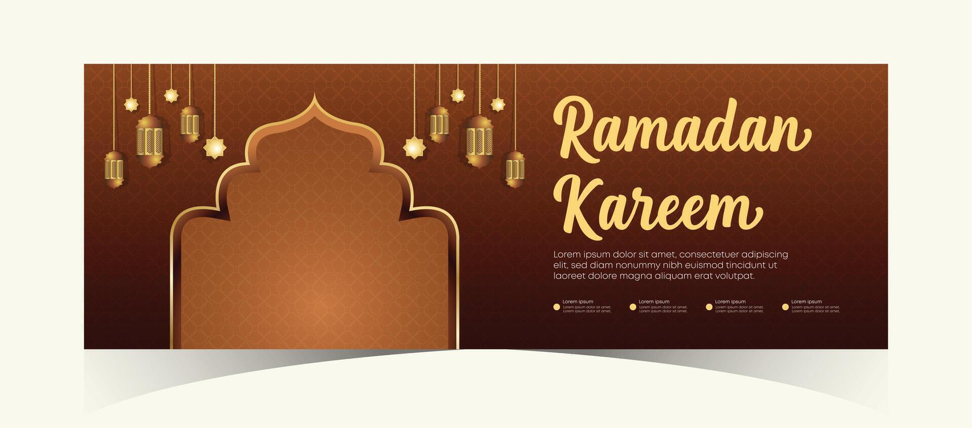 Ramadan kareem web achtergrond super uitverkoop banier met podium voor Scherm van Product. Ramadan mega groot uitverkoop Promotie poster en sociaal media na. Islamitisch speciaal aanbod Promotie banier ontwerp sjabloon vector