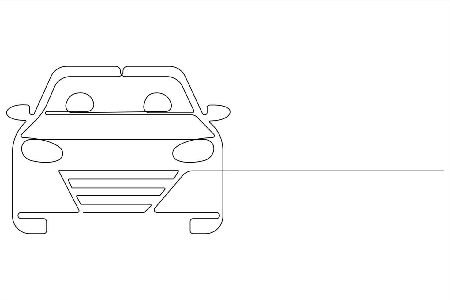 gemakkelijk illustratie van auto vector doorlopend single lijn kunst