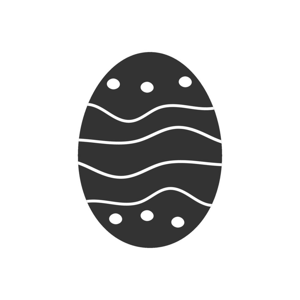 zwart Pasen ei. wijnoogst silhouet voor Pasen dag, groet kaart en ontwerp. geïsoleerd vector illustratie