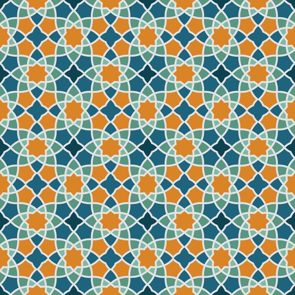 Arabisch mozaïek- naadloos patroon achtergrond vector