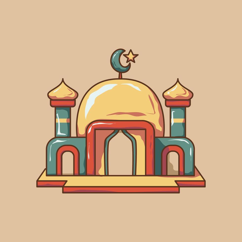 vector grafisch illustratie van Islamitisch Ramadan moskee elementen. geschikt voor Islamitisch genuanceerd ontwerp behoeften