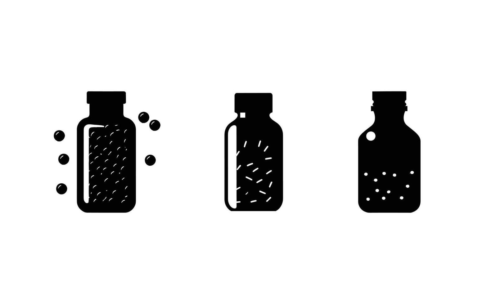 aan het liegen geneeskunde fles met pillen silhouet, geneeskunde fles pictogram, vector illustratie