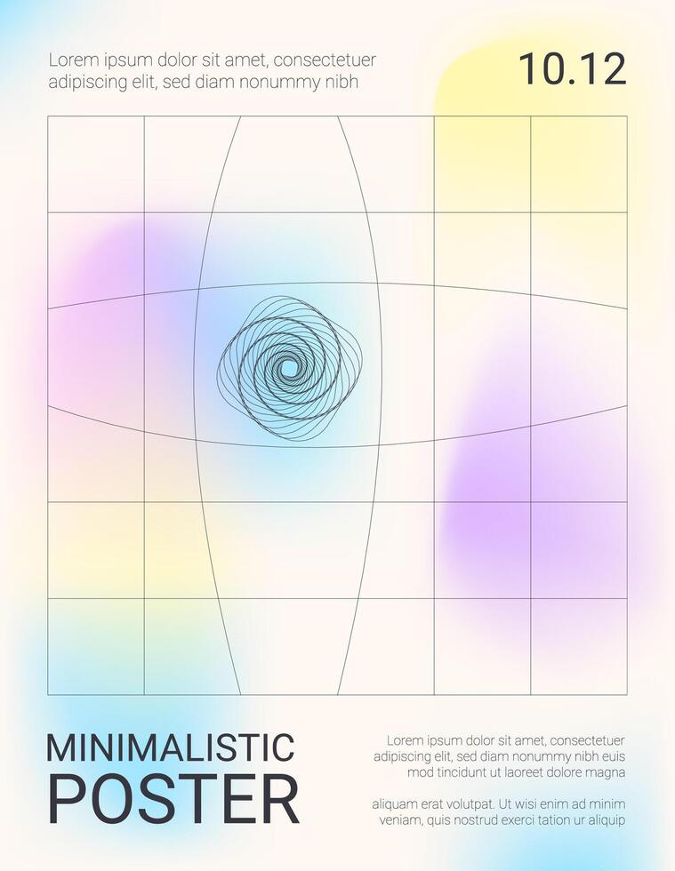 abstract modern banier sjabloon met helling plons. poster minimalistisch omslag. vector illustratie.