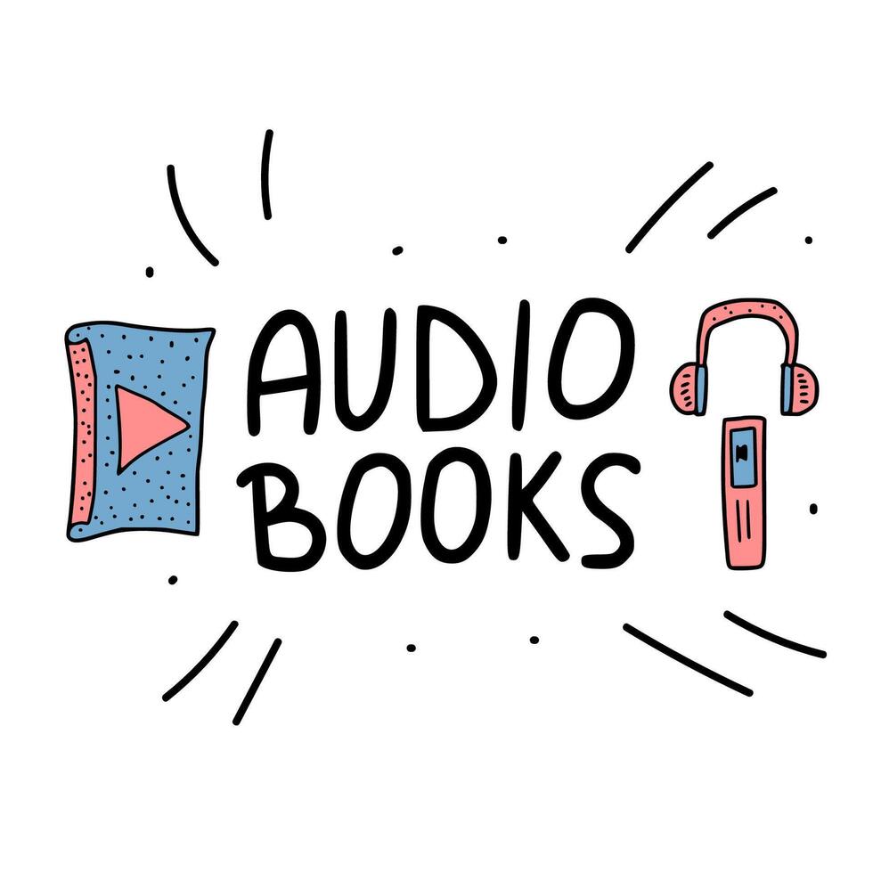 reeks van audio boeken symbolen. vector illustratie.