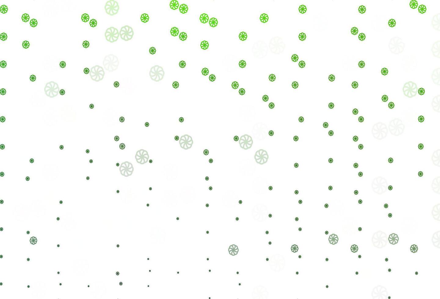 licht groen vector achtergrond met Kerstmis sneeuwvlokken.