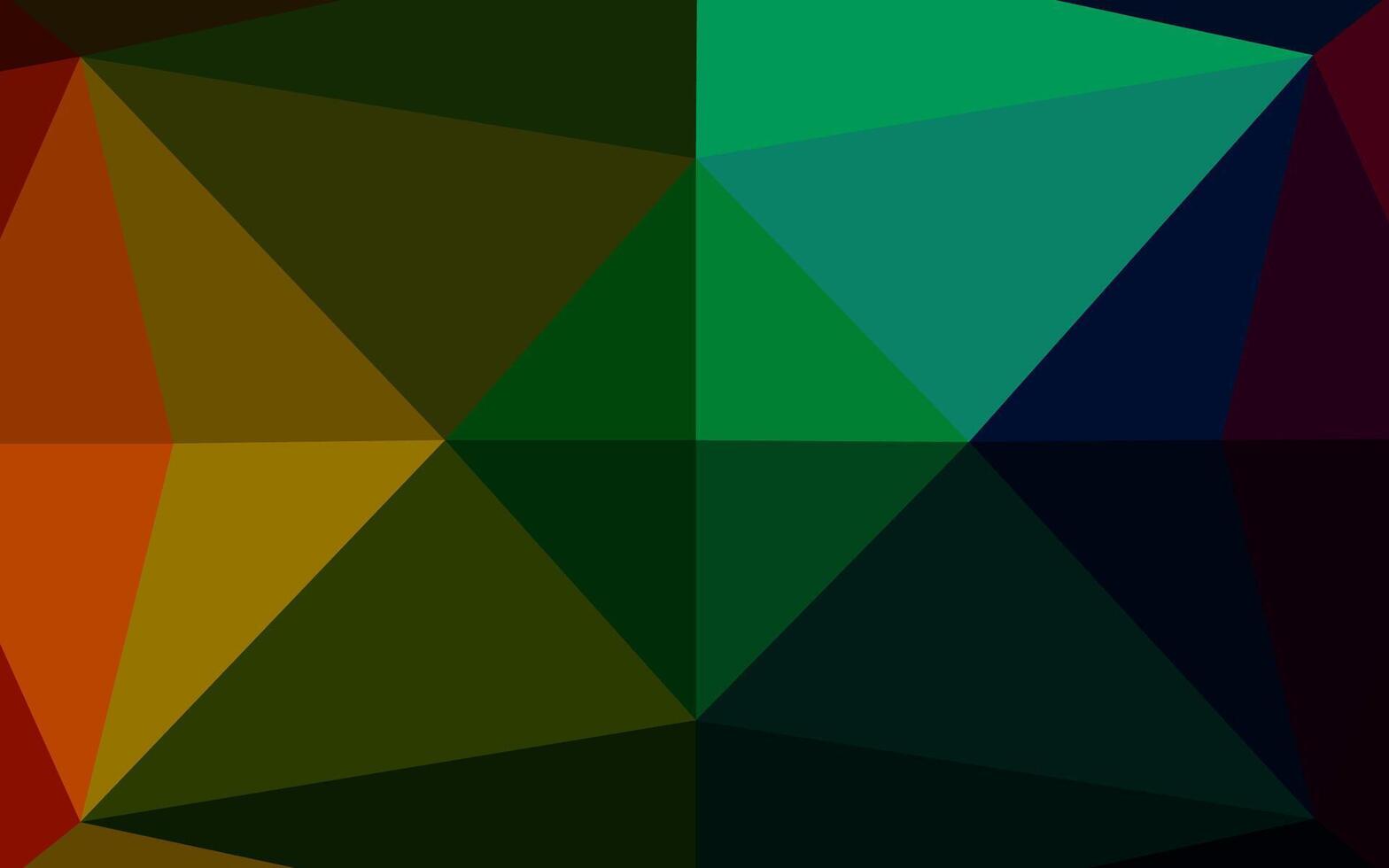 donker veelkleurig, regenboog vector glanzend zeshoekig patroon.