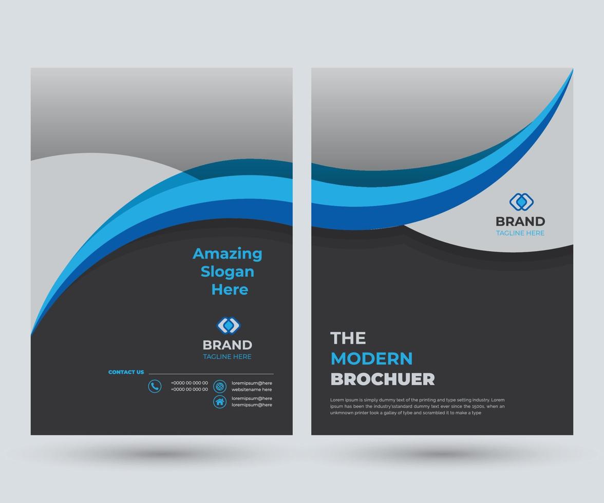 de moderne brochurecatalogus omslagontwerpsjabloon voor elk bedrijfspromotiedoel vector