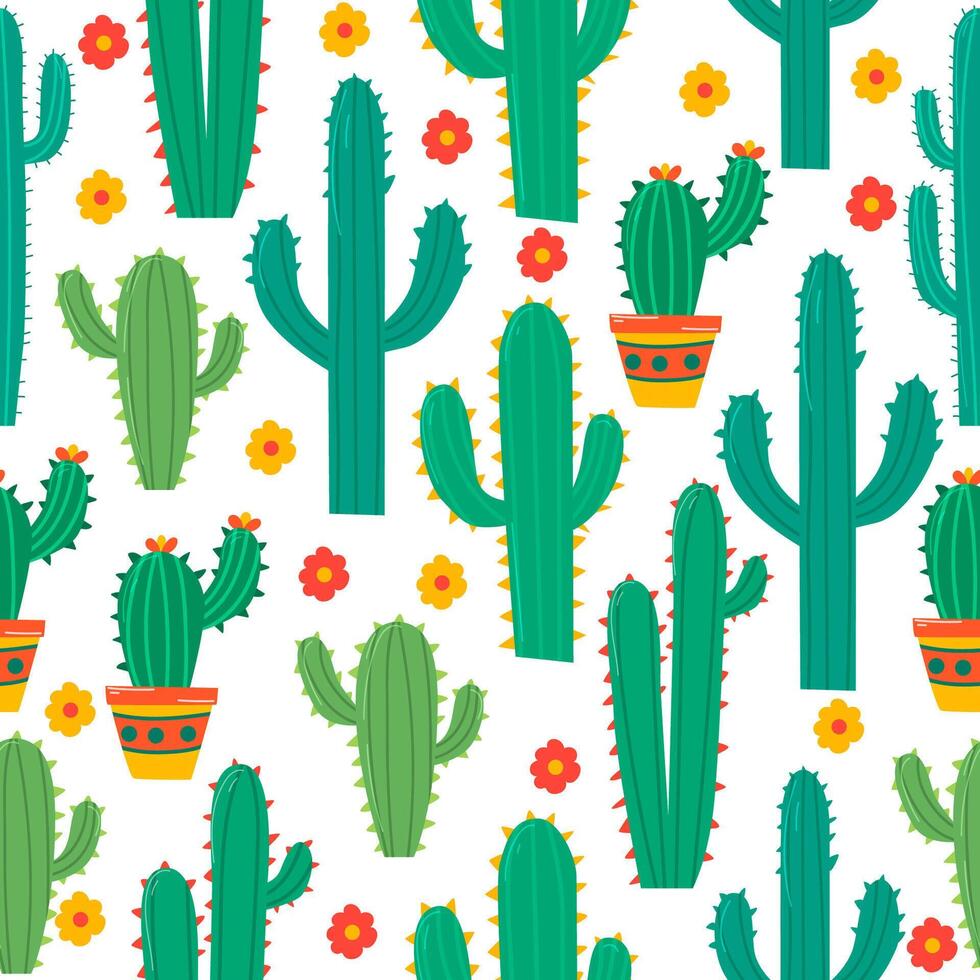 Mexicaans stijl patroon. cactus, cinco de mayo vector