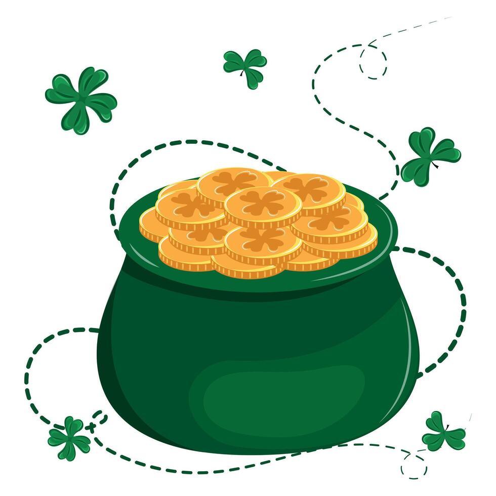 vrolijk st. Patrick dag illustratie vector met wit achtergrond