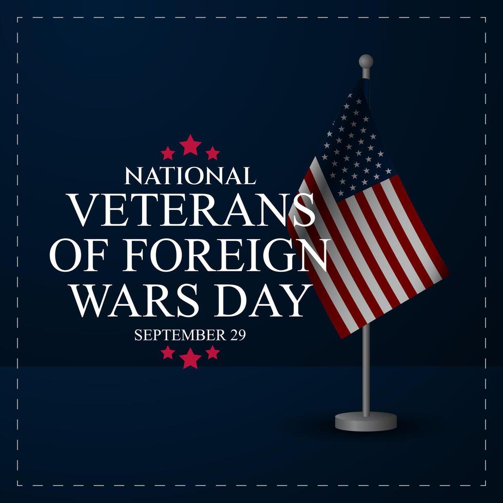 nationaal veteranen van buitenlands oorlogen dag achtergrond vector illustratie