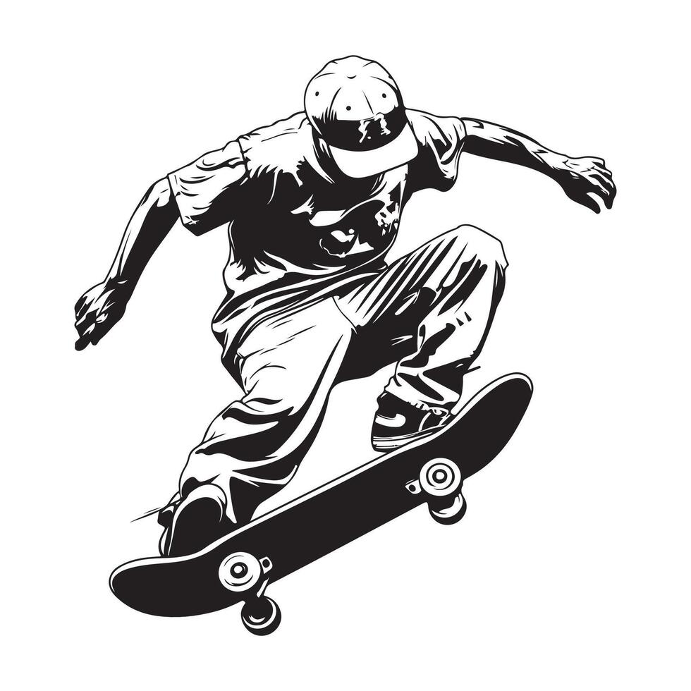 skateboard illustratie vector afbeeldingen