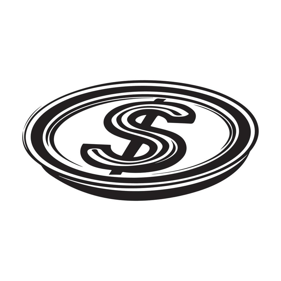 dollar logo vector. geld symbool geïsoleerd Aan wit achtergrond voorraad vector