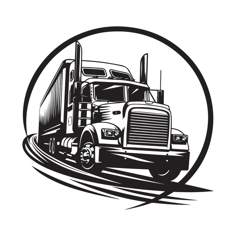 vrachtauto logistiek vector silhouet logo sjabloon