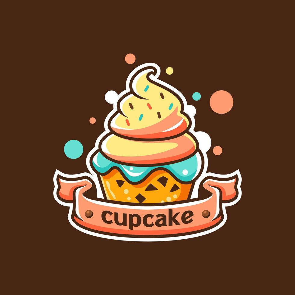 cupcake logo vector