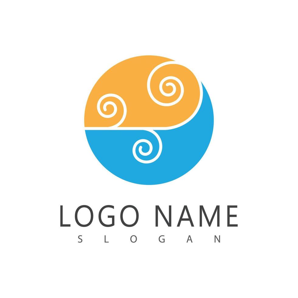 wind logo vector symbool ontwerp