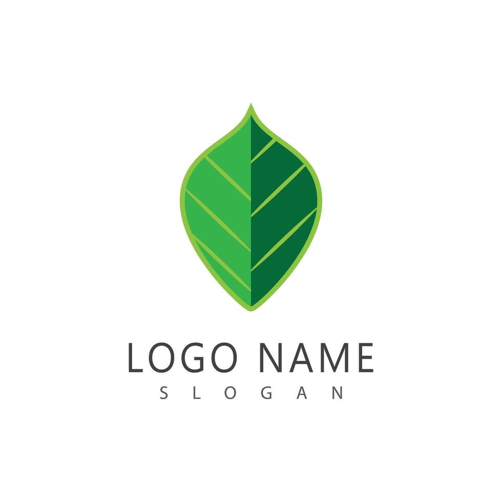 groen blad logo vector element symbool sjabloon