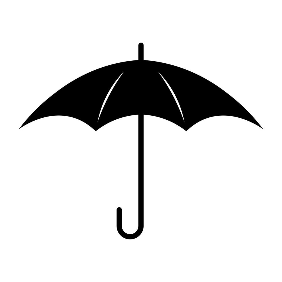 zwart vector paraplu icoon geïsoleerd Aan wit achtergrond